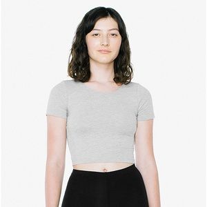 Cotton Spandex Jersey Crop T-Shirt